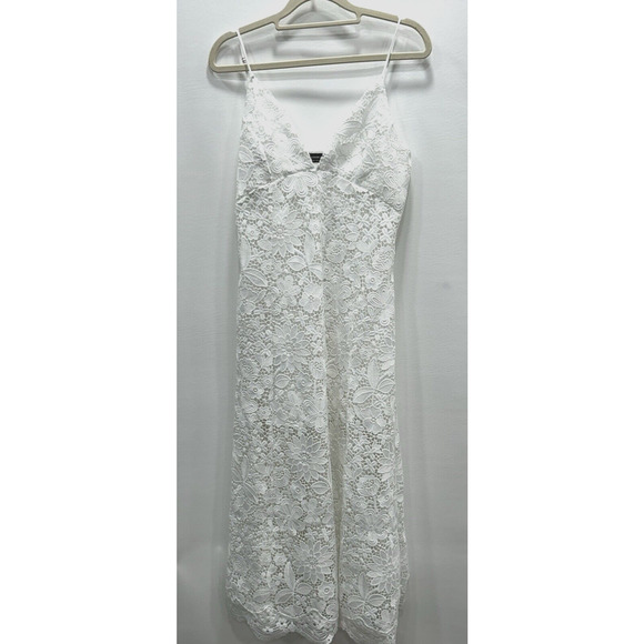 Generation Love Womens Rosie Dress Floral Lace Overlay V-Neck White Size M? NWOT - Picture 8 of 12